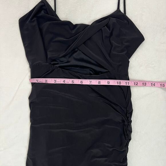 21 Saints Black Bodycon Cut-Out Mini Dress Medium - Picture 6 of 7